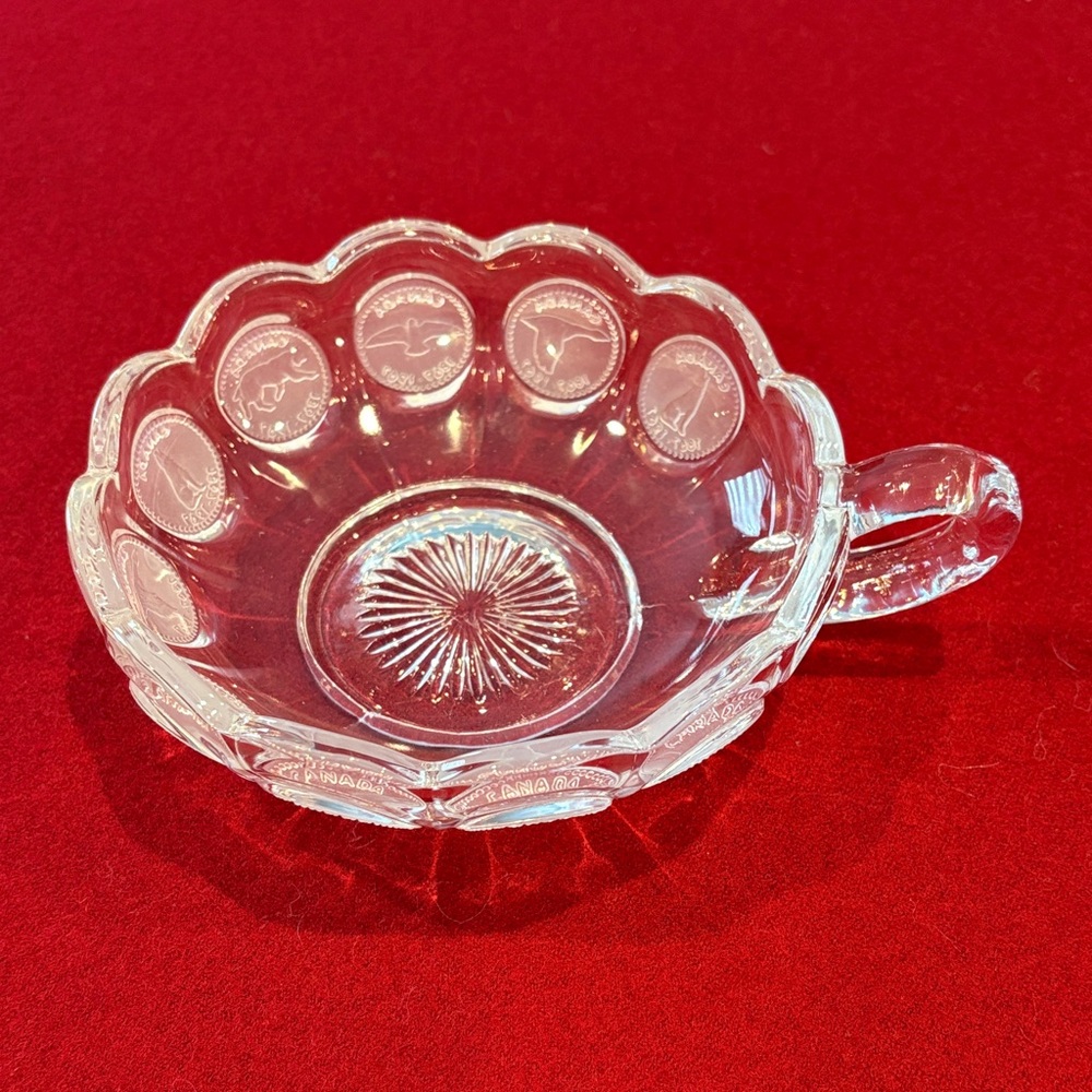 Fosteria Coin Glass Vintage Nappy Bowl